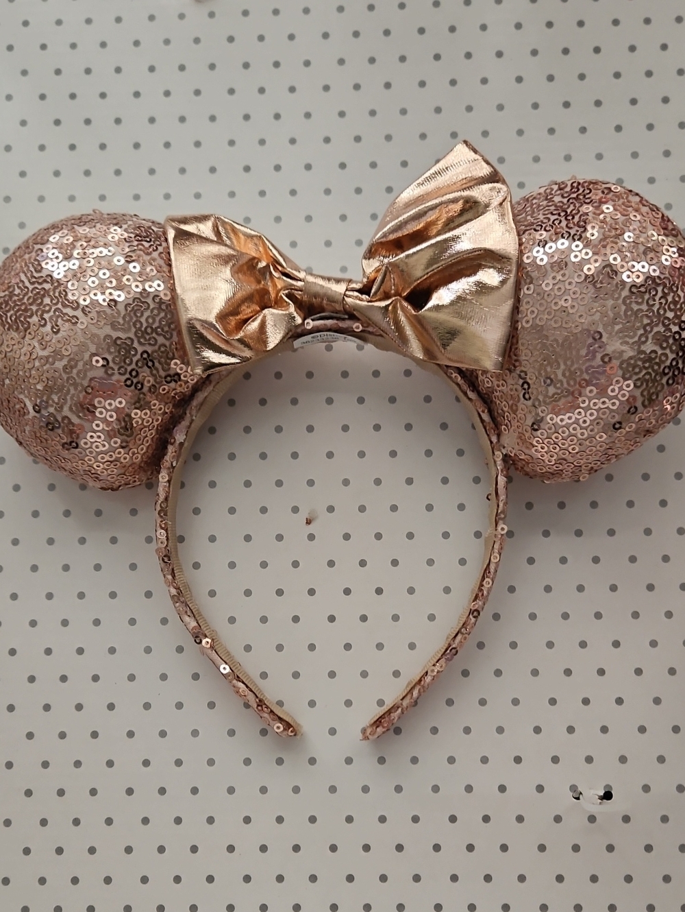 NWOT Sparkle Sequin Minnie Ears Headband - Rose Gold